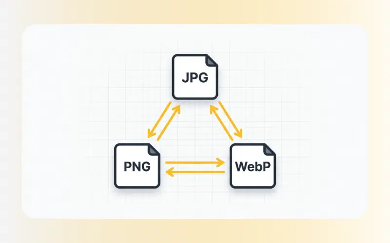 Interactive image format conversion flow on free online PNG maker.