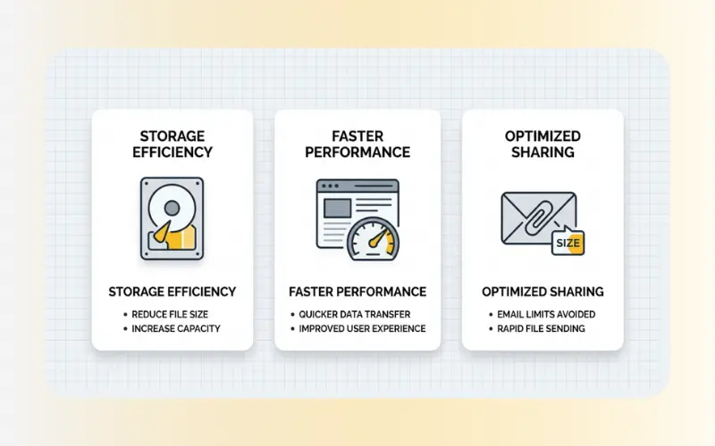 Three main benefits of using an active online image compressor.