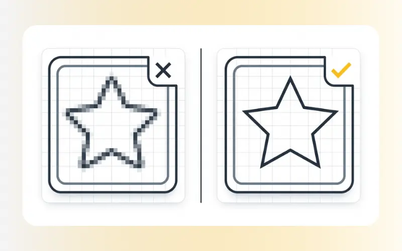Visual comparison between traditional resizing and HD photo enhancer engine.